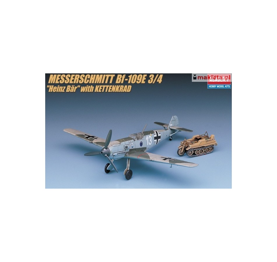Academy 12499, Messerschmitt Bf 109e + Kettenkrad, 1:72