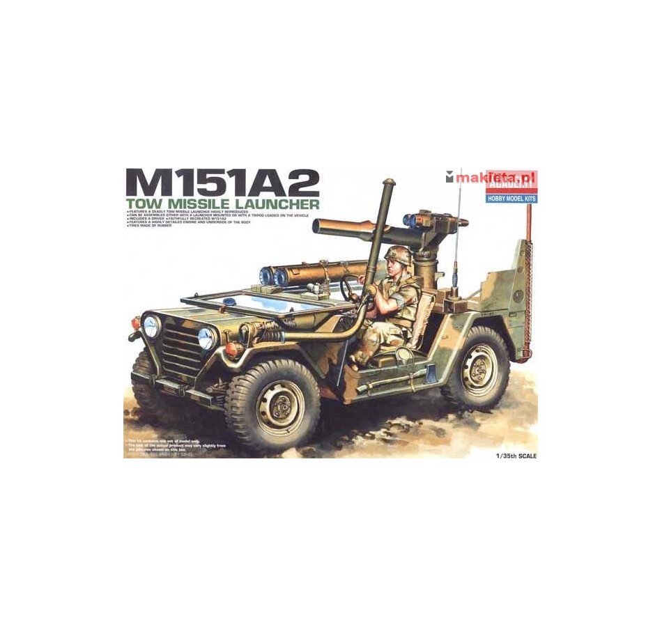 Academy 13406, M151A2 TOW MISSILE LAUNCHER, 1:35