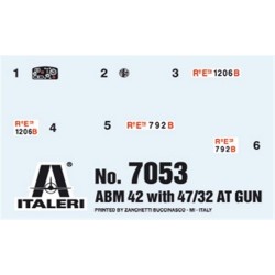 Italeri 7053, ABM 42 with 47/32 AT gun, skala 1:72