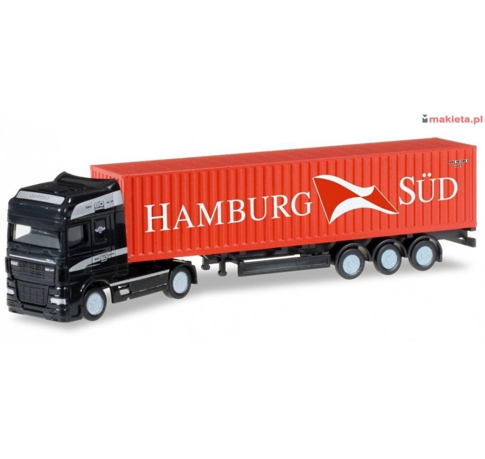 Herpa 066440, DAF XF SSC "Hamburg Süd", skala N, 1:160