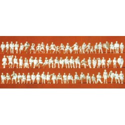 Preiser 16358, Osoby siedzące, 72 figurki niemalowane., H0