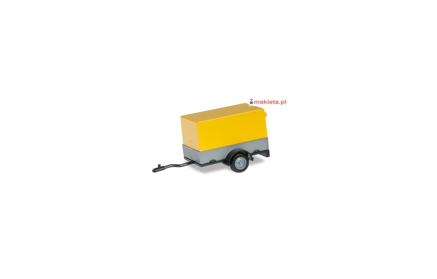 Herpa 051576 -002, Car trailer with open canvas, sign yellow, skala H0