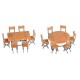 Faller 180957, 2 stoły i 12 krzeseł, skala H0