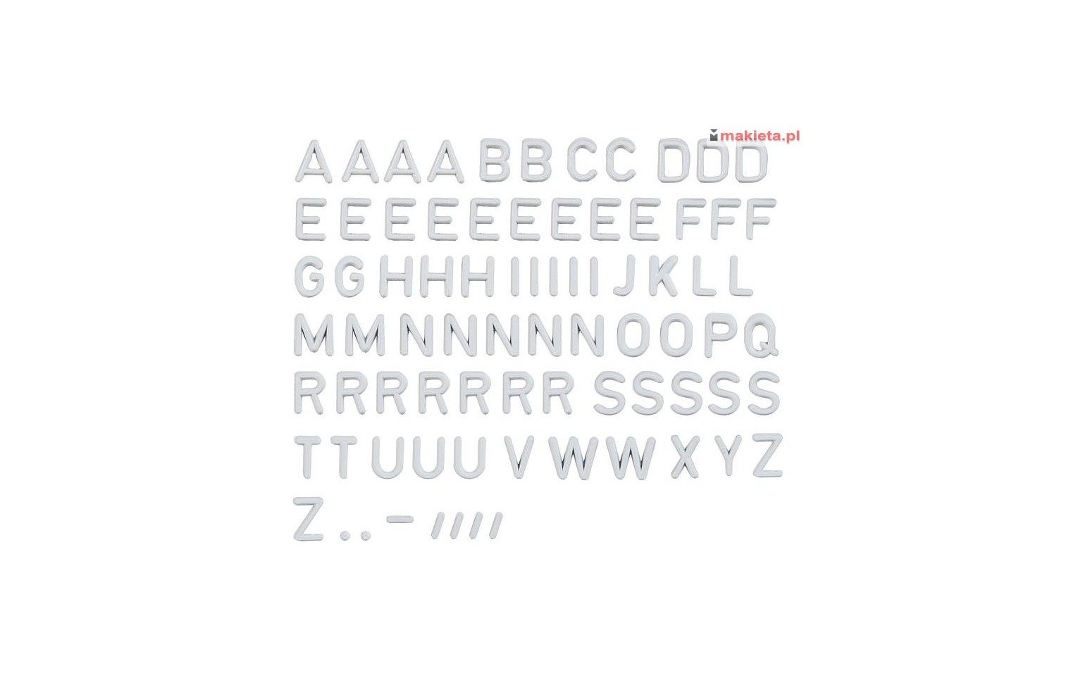 Faller 180965, Szyldy: alfabet, litery A-Z