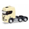 Herpa 308816, Scania CR 20 HD 6x2 rigid tractor, light yellow, skala H0