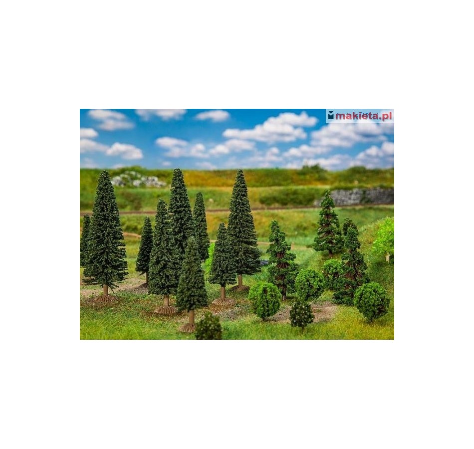 Faller 181540, Zestaw 25 drzew, mix, wys. 35-90 mm