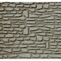 Heki 72282, Mur kamienny łupkowy szary, 2 x (~40x20 cm), skala H0/0/1