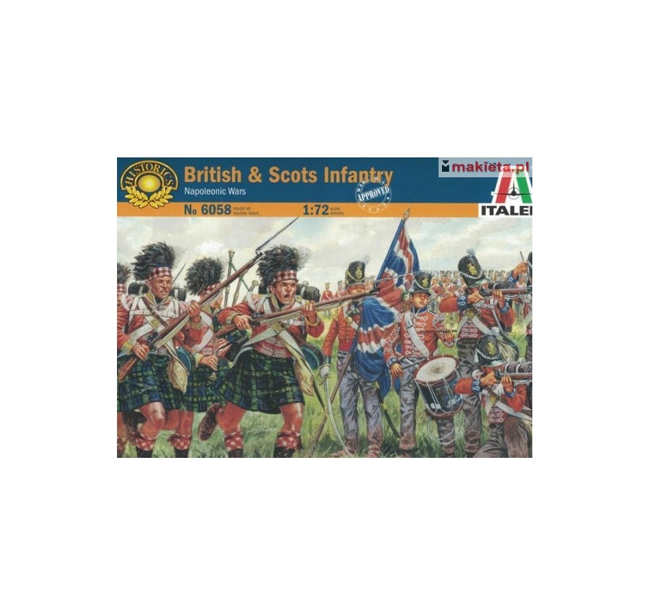 Italeri 6058, British & Scots Infantry (Napoleonic Wars), skala 1:72.