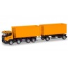Herpa 309950, Scania CG 17 8×4 roll-off container trailer, skala H0.