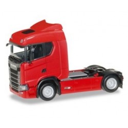 Herpa 310185, Scania CS 20 low roof tractor, red, skala H0.