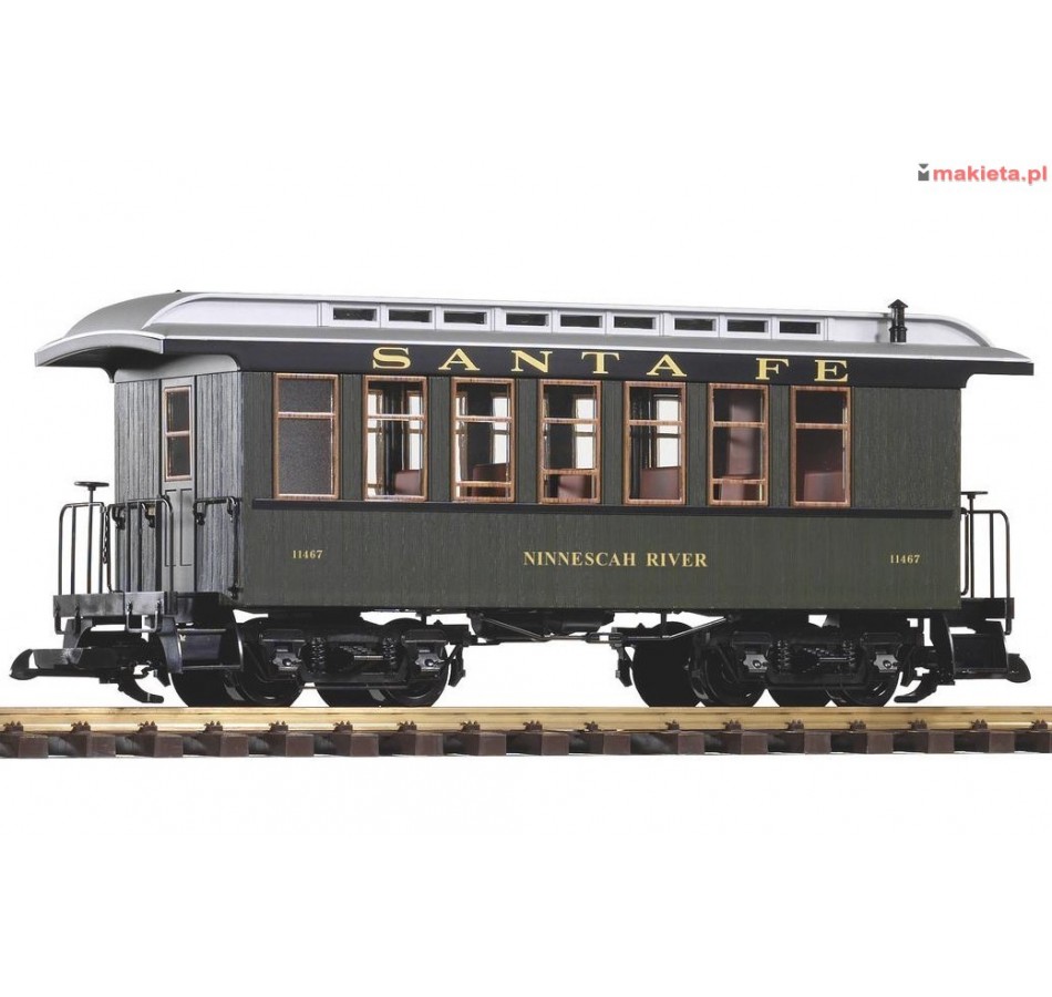 PIKO 38628, Wagon pasażerski Santa Fe Railroad, skala G. (1:22,5).