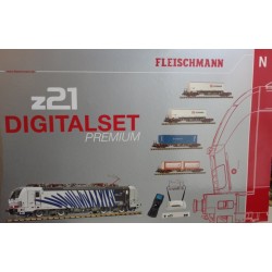 Fleischmann 931891, Cyfrowy zestaw z21® Digital DCC SOUND, Vectron ze składem towarowym, skala N.