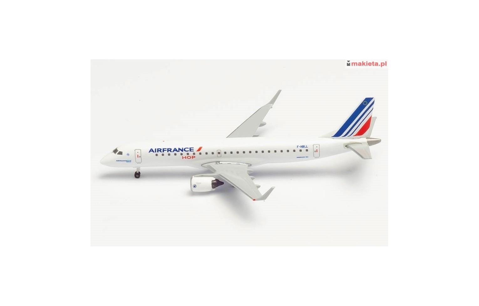 Herpa 534208, Air France HOP Embraer E190, skala 1:500, metal.