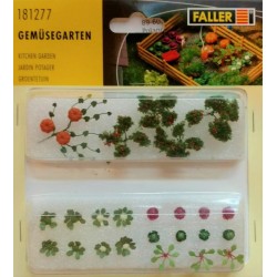 Faller 181277. Ogródek warzywny: zestaw roślinności. Skala H0.