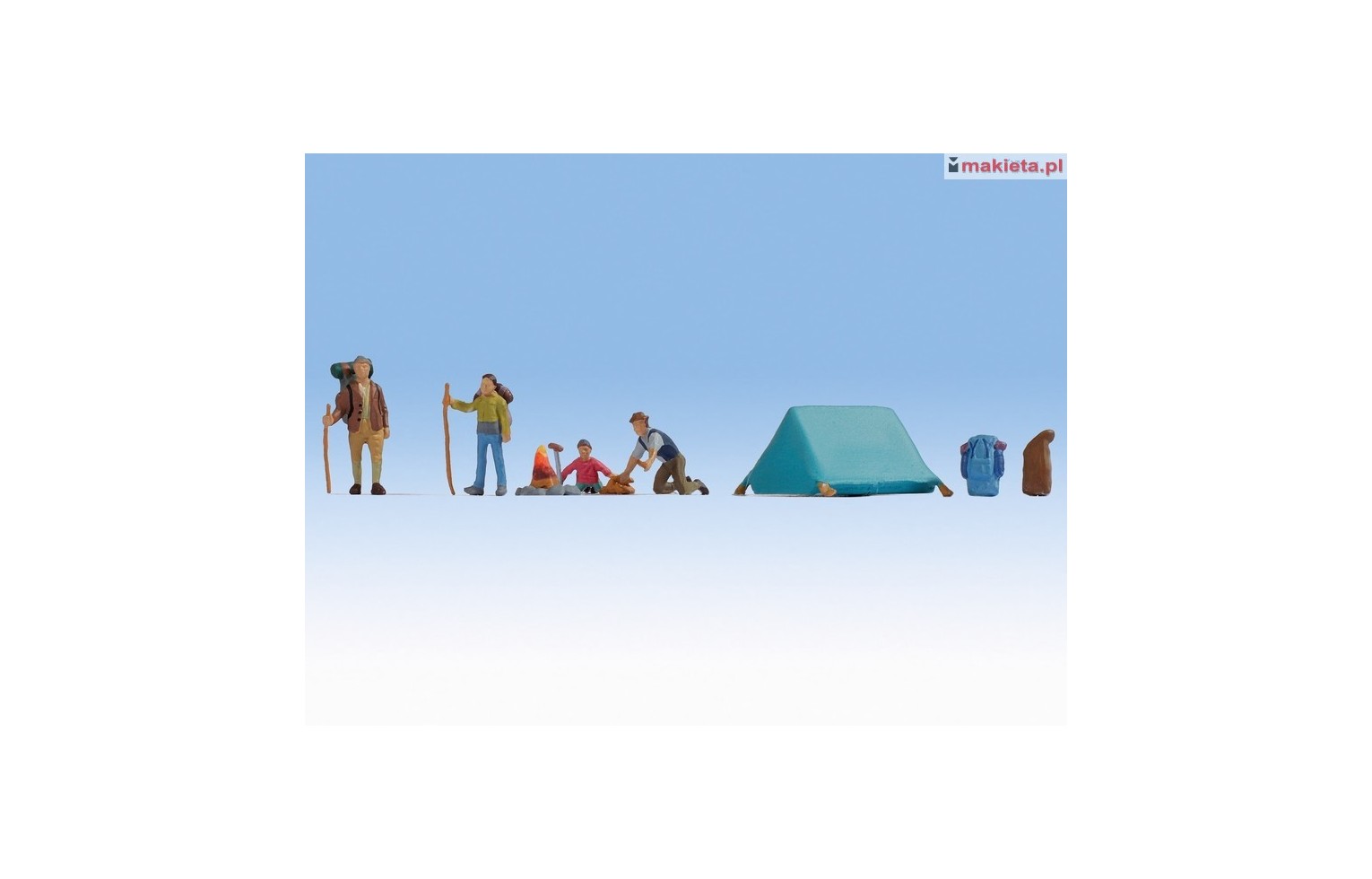 NOCH 45876. Camping, na kempingu, figurki i akcesoria w skali TT.