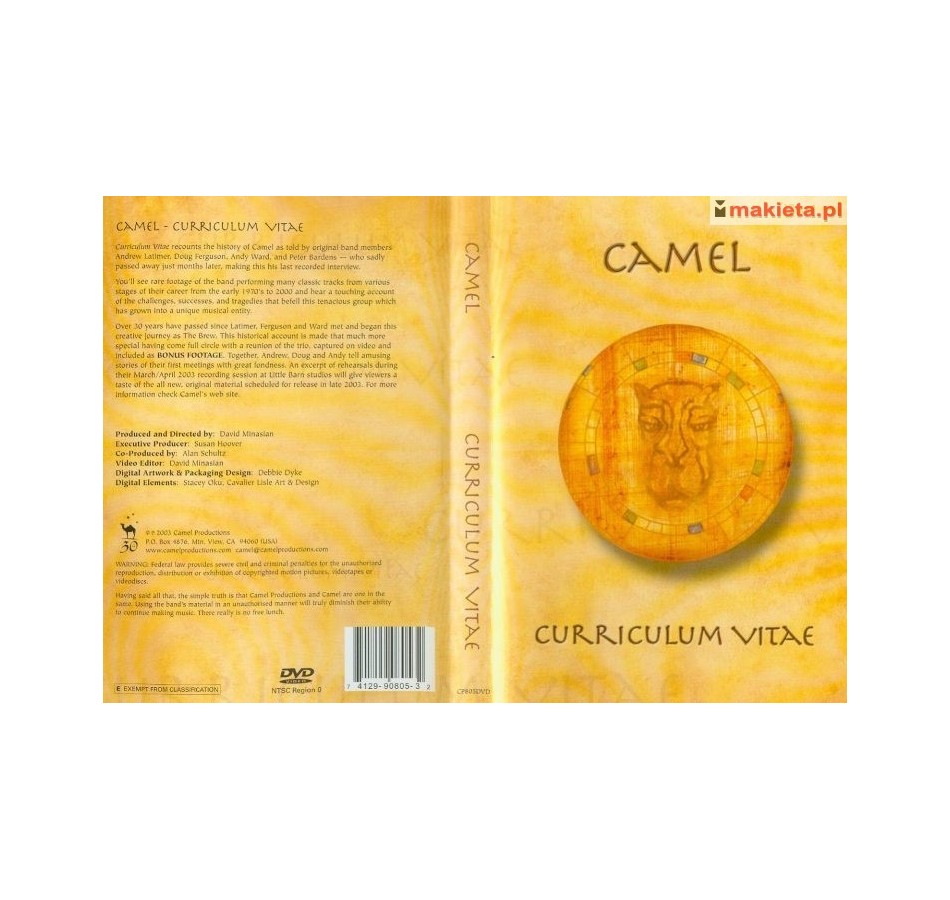 ccv. CAMEL "Curriculum Vitae", płyta DVD.