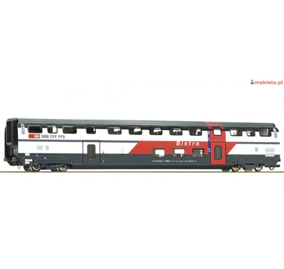 Roco 74504, Wagon piętrowy, typ BR "Bistro", "IC 2000" SBB ep.VI, skala H0.