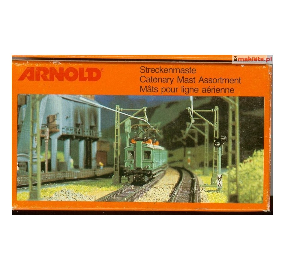 Arnold 6050. Maszty kolejowej sieci trakcyjnej. 10 sztuk. Skala N (1:160).