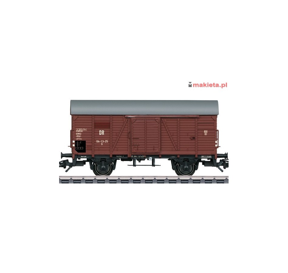 TRIX 25301 - KOMIS. Wagon towarowy kryty serii G, z rozsuwanymi drzwiami, DR, ep.III, skala H0.