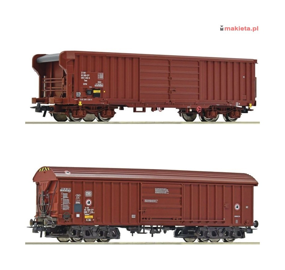 ROCO 76020. Zestaw: dwa wagony Taehm, Taems, DB-SBB, ep.IV-V, skala H0.