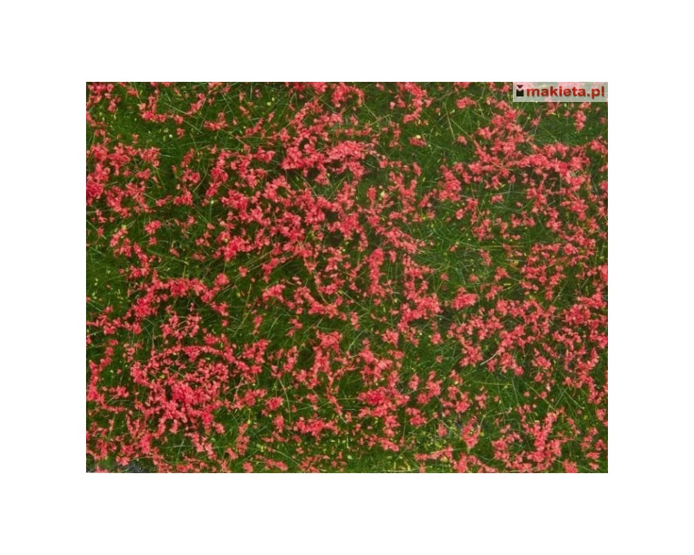 NOCH 07257. Podłoże trawiaste, łąka, kwiaty czerwone, 180 x 120 mm.