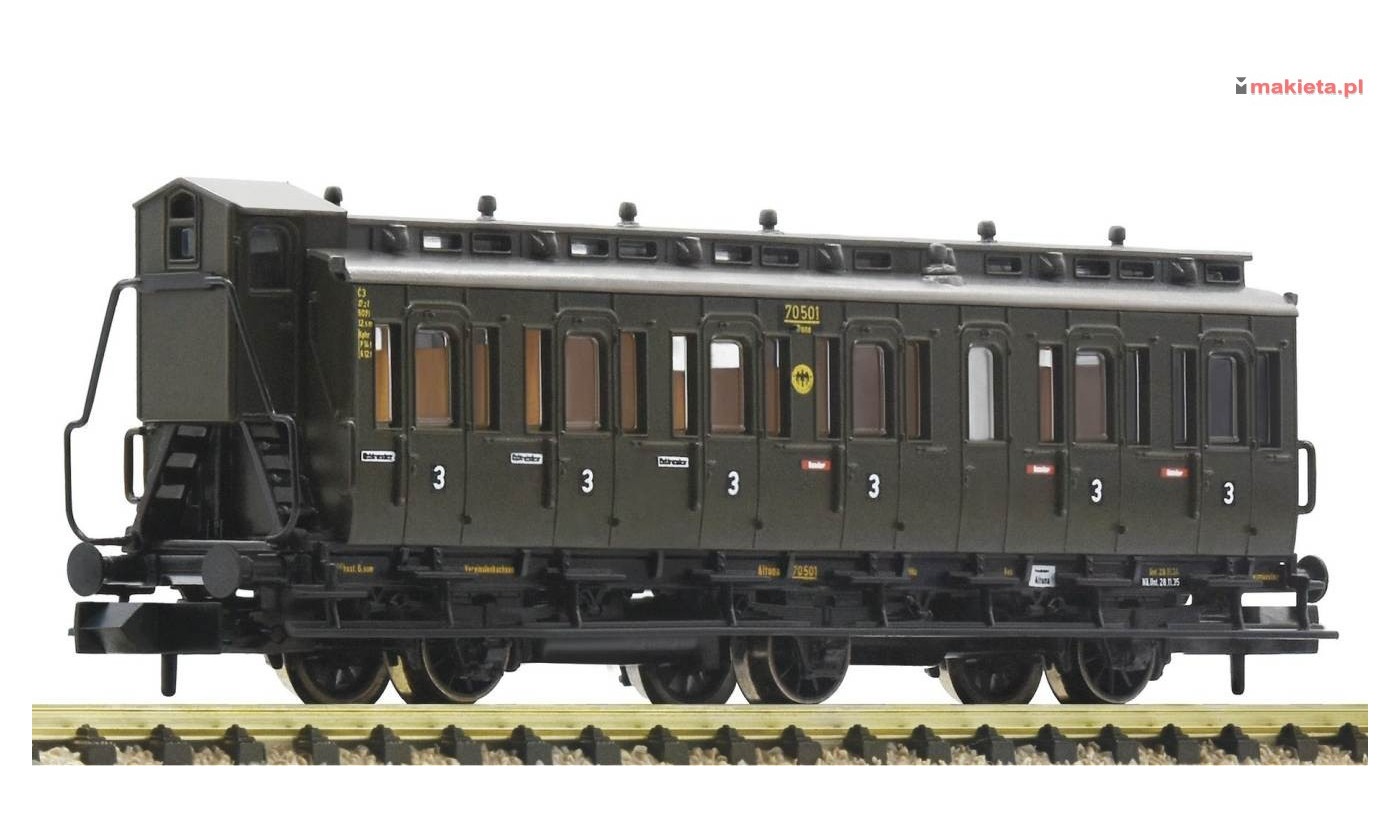Fleischmann 807005, Wagon pasażerski C3 pr 11 (3 kl.) DRG, ep.II, skala N.