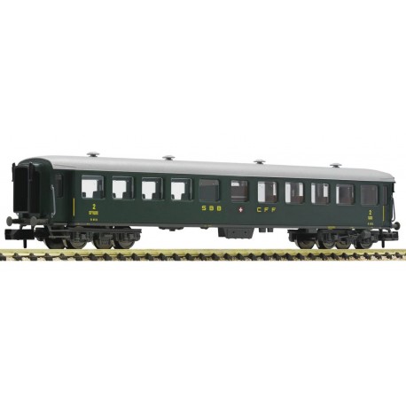 Fleischmann 813908. Wagon pasażerski B, kl.2 (1), SBB CFF, ep.III, skala N (1:160).