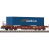 Fleischmann 845368, Wagon platforma z kontenerem "Camellia Line", Renfe, ep.V, skala N.
