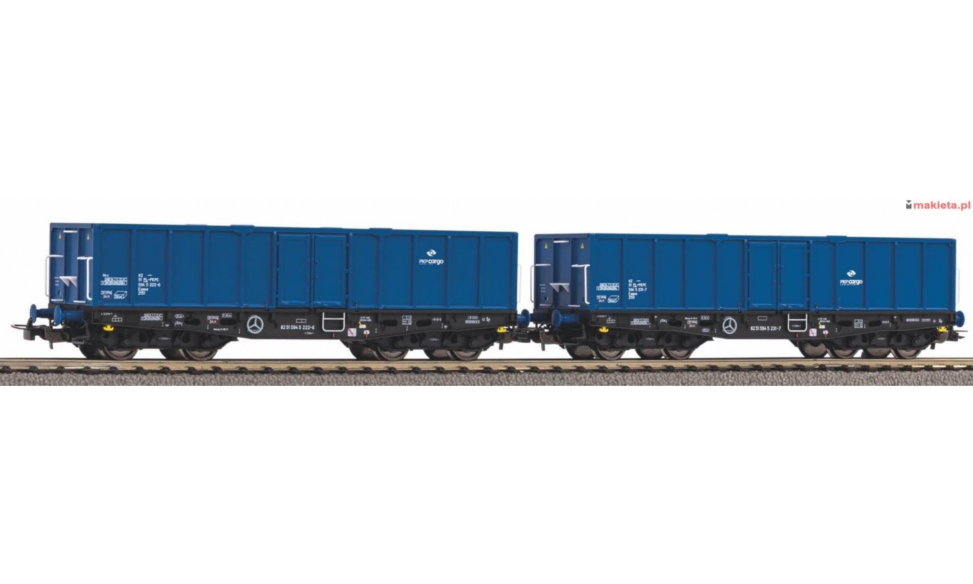 PIKO 58260. Zestaw: dwa wagony 401Zk, PKP Cargo, ep.VI, skala H0
