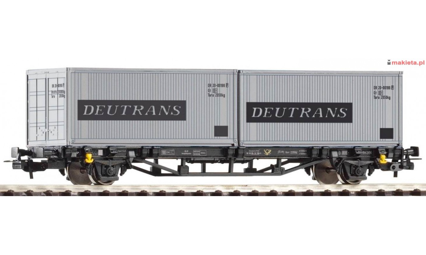 Piko 57747. Wagon platforma Post/Deutrans, skala H0.