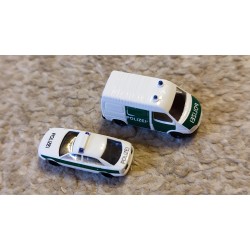 Rietze 16041. Dwa modele: AUDI A4 + FORD Transit, "Polizei", skala N (1:160).