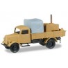 Herpa 745017. Truck with field kitchen, lumber and canvas cover, sand beige