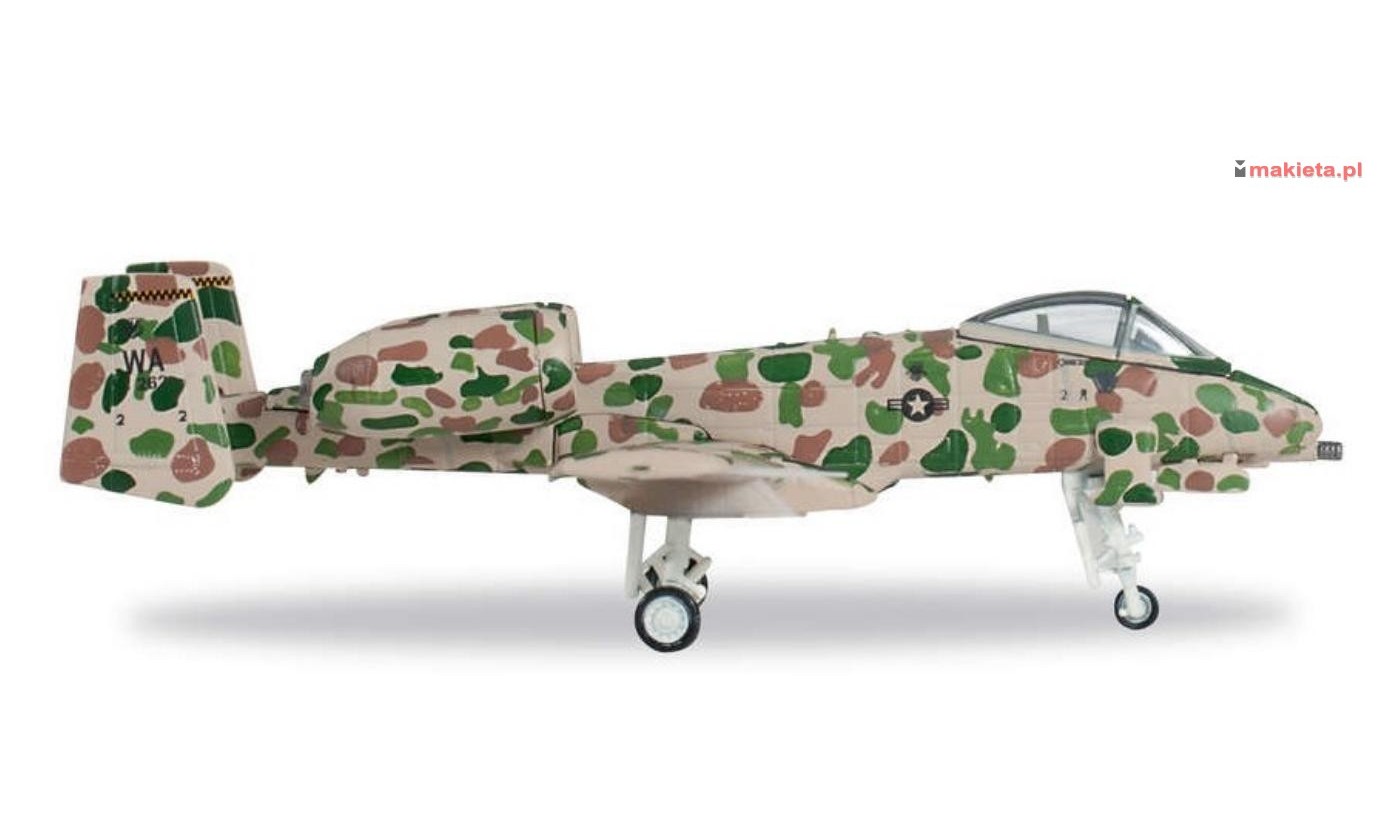 Herpa 557054. USAF Fairchild A-10A Thunderbolt II, 57th Tact. Training Wing, Nellis AB, "JAWS" – 75-262, skala 1:200