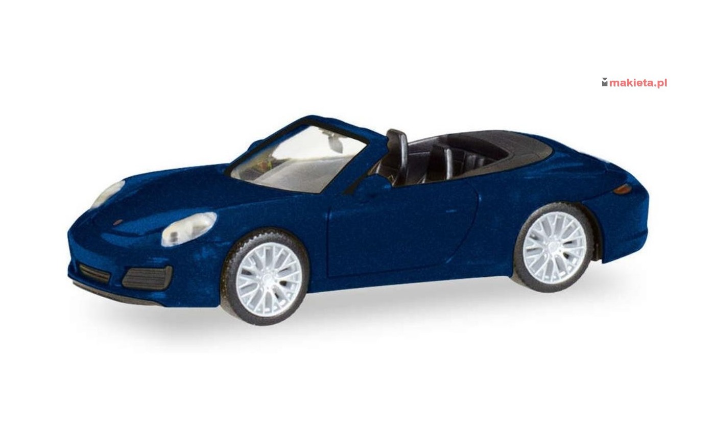Herpa 038898. Porsche 911 Carrera 4S Cabrio, night blue