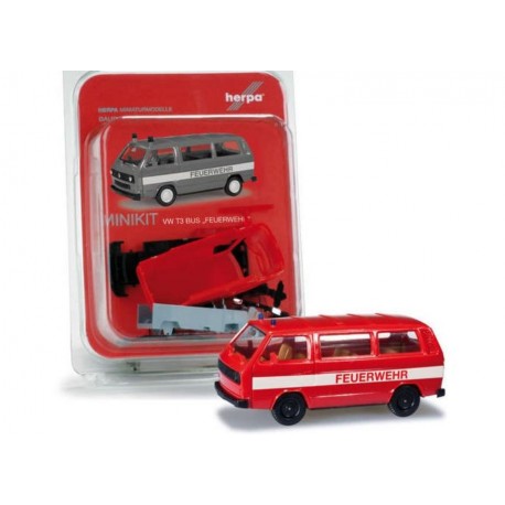 HERPA 012591. VW T3 Bus "Feuerwehr", skala H0, MiniKit