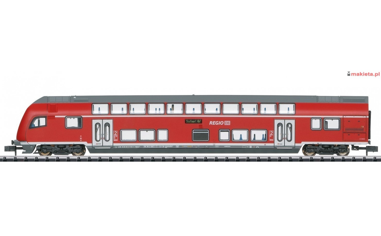 TRIX 18057. Wagon piętrowy sterowniczy DB Regio, DBpbzfa 765.5, kl.2, ep.VI, skala N 1:160, Analog/Digital, MiniTrix