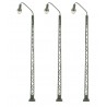 Faller 272124. Trzy klasyczna latarnie łukowe z metalowym masztem kratownicowym, 117 mm, skala N 1:160