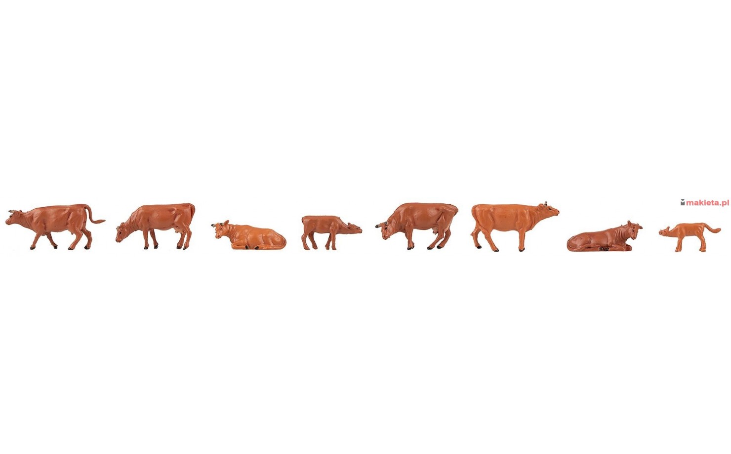 Faller 151918. Krowy rasy Angus, zestaw figurek, 8 sztuk, skala H0.