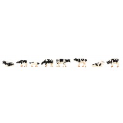 Faller 155903. Krowy czarne w białe łaty, zestaw figurek, skala N.