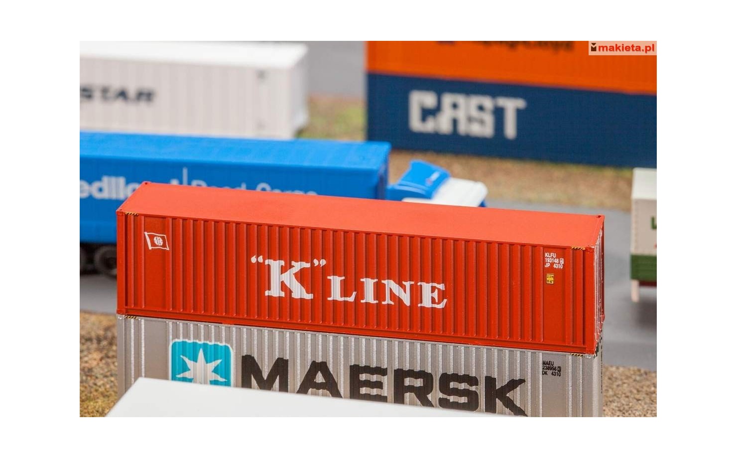 Faller 272820. 40' kontener »K-Line«, skala N 1:160