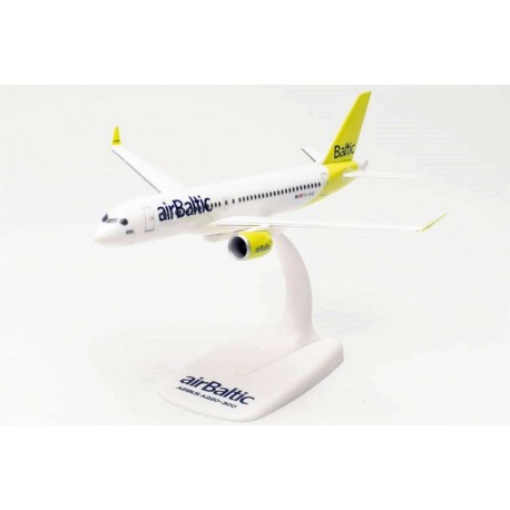 Herpa 613637. airBaltic Airbus A220-300, YL-AAZ, skala 1:200