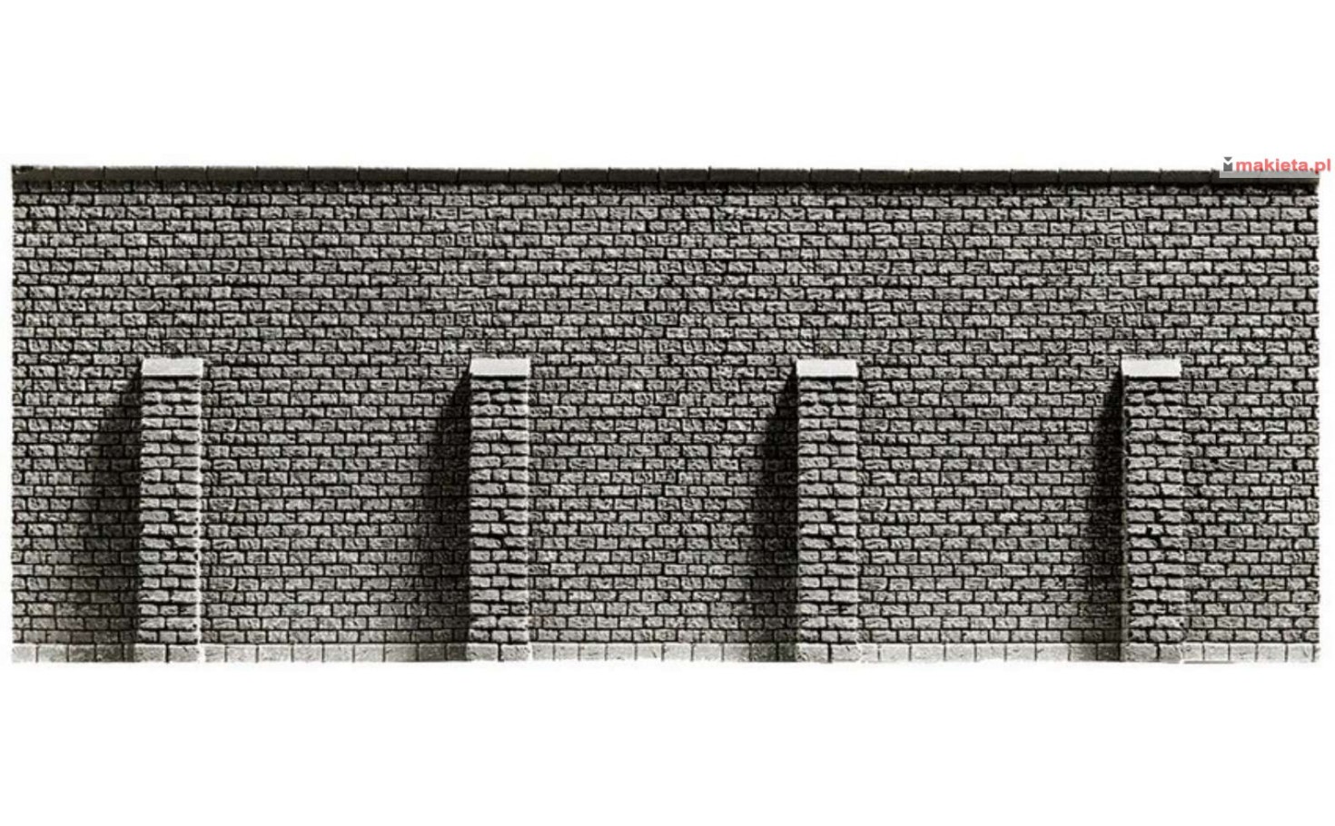 NOCH 34857. Mur oporowy z przyporami, 39,6 x 7,4 cm, skala N 1:160