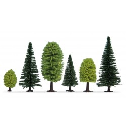 NOCH 26811. Las mieszany. Zestaw 25 drzew (5-14 cm) skala H0-TT