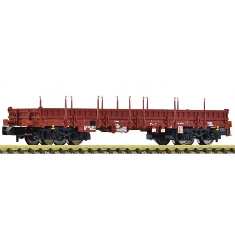 Fleischmann 826708. Wagon platforma Remms z niskimi burtami i kłonicami, SNCB, ep.IV-V, skala N 1:160