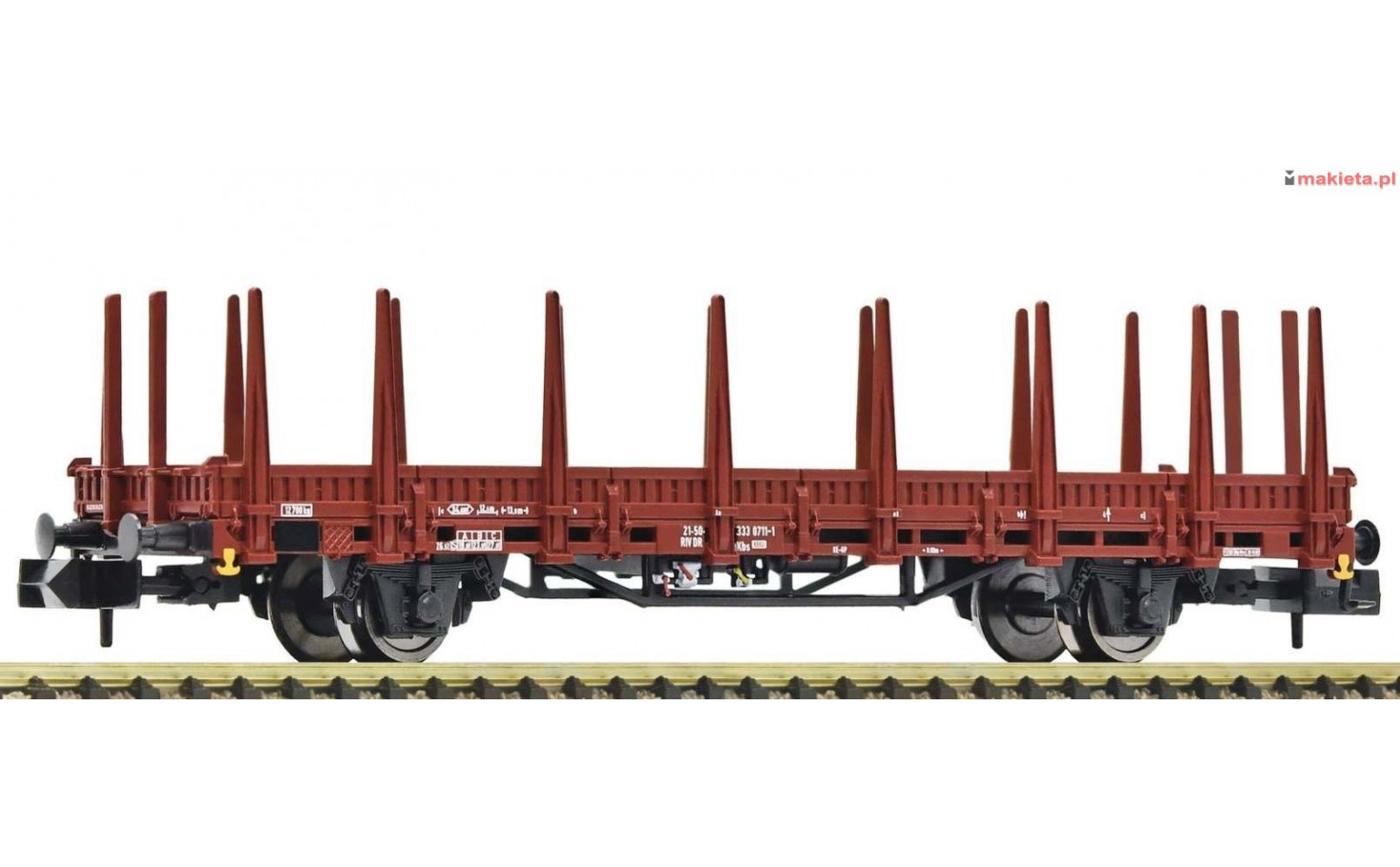 Fleischmann 825743. Wagon platforma z kłonicami, Kbs, DR, ep.IV, skala N 1:160