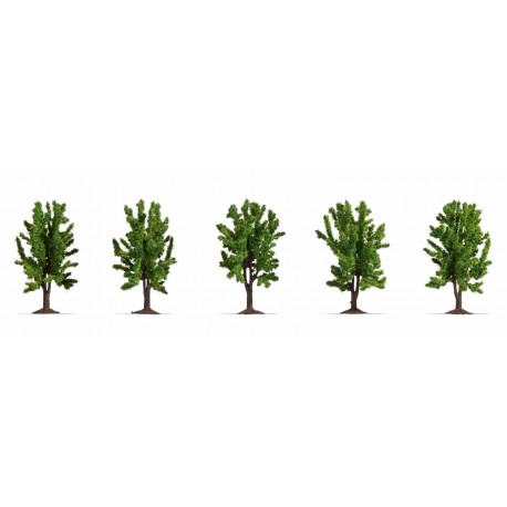 NOCH 25620. Zestaw drzew liściastych, 5 sztuk, wys. ~8 cm, skala H0-TT-N