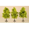 Auhagen 70937. Drzewa liściaste, 3 sztuki, ~11 cm. Jasnozielone