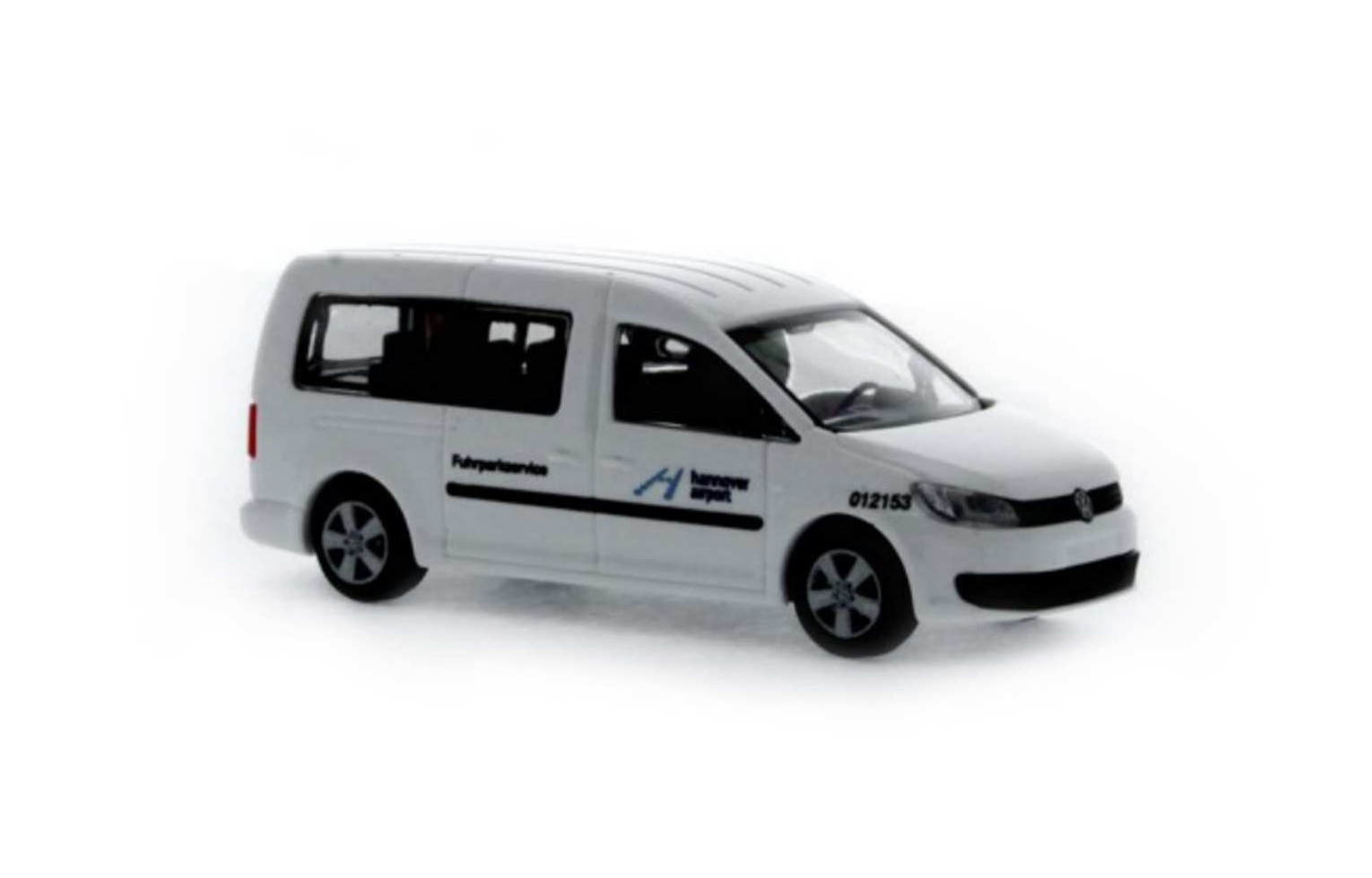 Rietze 31819. Volkswagen Caddy Maxi Bus ´11 Hannover Airport Fuhrparkservice, skala H0