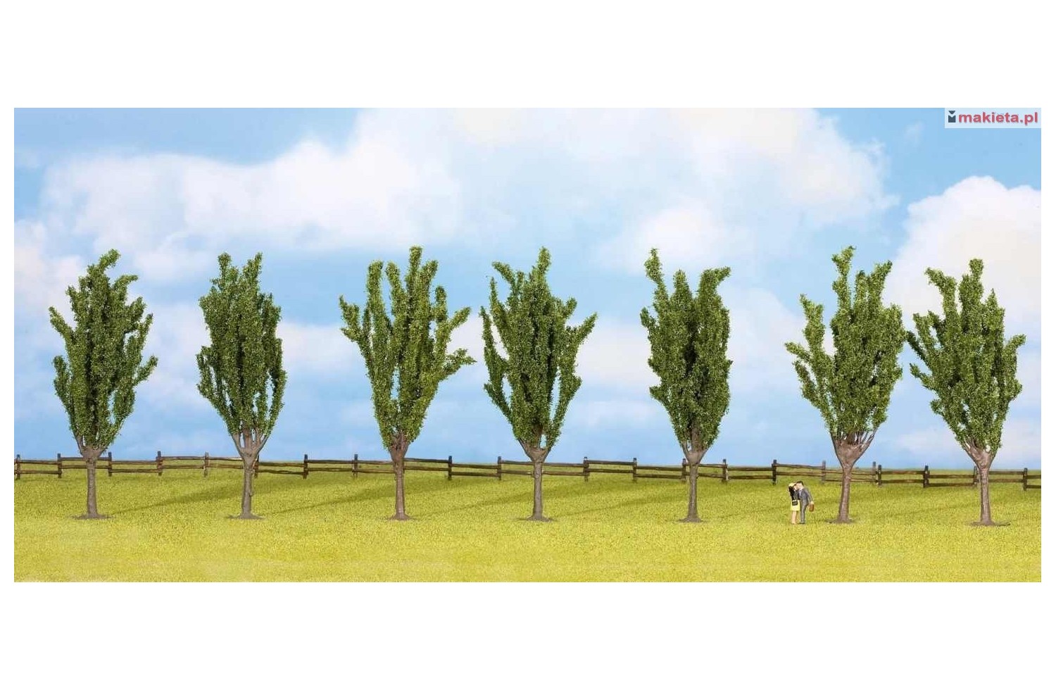 NOCH 25098. Zestaw siedmiu drzew, topole, 12 cm