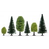 Noch 26911. Zestaw drzew, las mieszany, 10 sztuk, wys. 5-14 cm